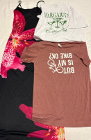 3 New Size S Ladies T-Shirts and Long Tank Dress