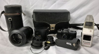 Pentax Auto 110 Camera with Case & Accessories + Takumar Lense 35mm +
