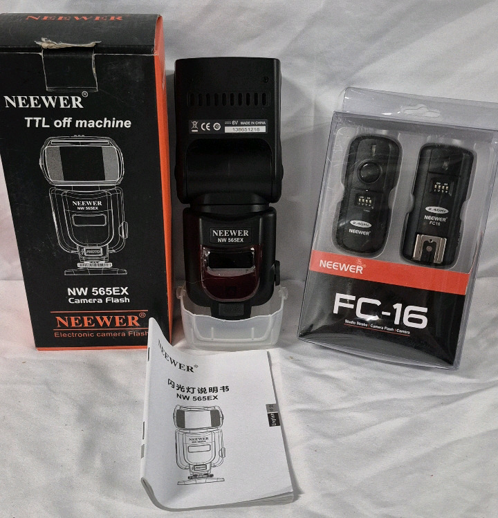 As New Neewer Camera Flash NW 565EX TTL off Machine & FC-16 for Canon Camera