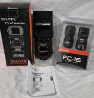 As New Neewer Camera Flash NW 565EX TTL off Machine & FC-16 for Canon Camera