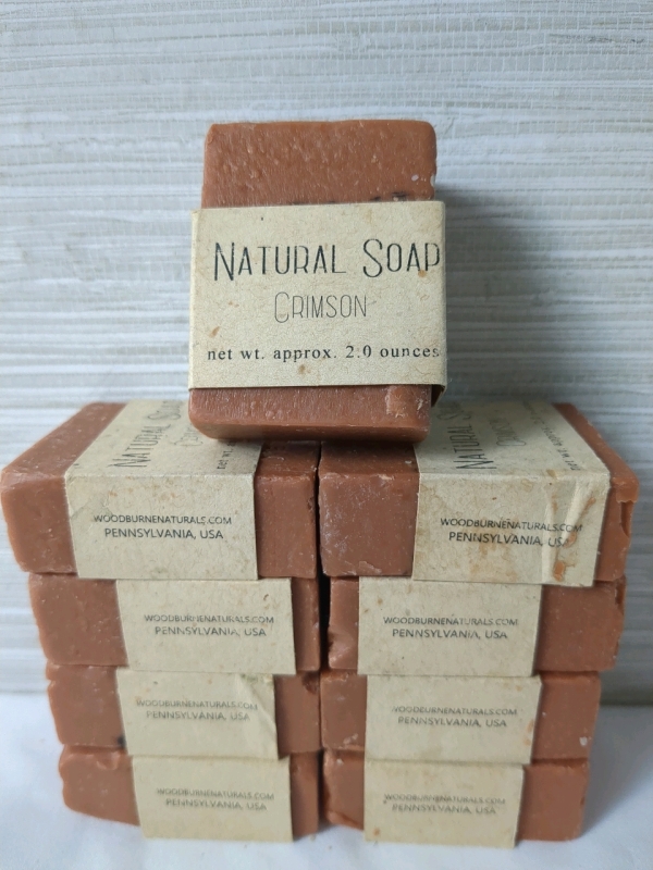 9 New Woodburne Naturals Crimson Soap Bars Approx 2oz per bar - Retails Over $63 USD