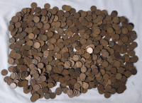 5+lbs USA Lincoln Wheat One Cent Pennies . Various Years & Condition