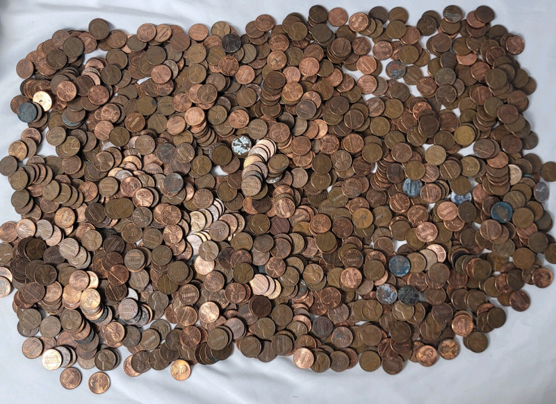 8.5+lbs USA One Cent Pennies . Various Years & Condition