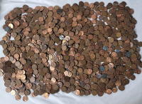 8.5+lbs USA One Cent Pennies . Various Years & Condition