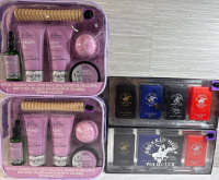 4 New Assorted Cosmetics Lot |Includes: 2 Sets of Studio Selection Body Care Set for women and 2 Sets of Beverly Hills Polo Club Pocket Perfume for Men| Best before: 4/9/2027