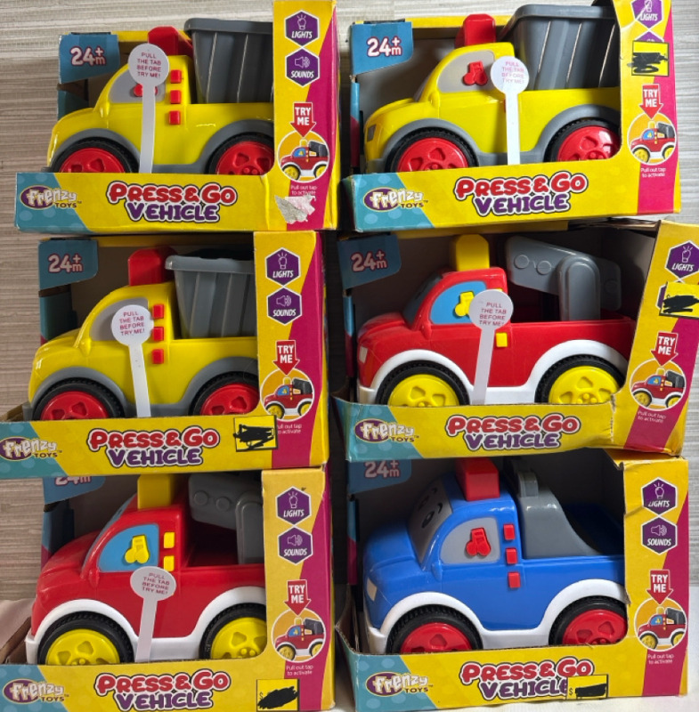 6 New Press & Go Vehicle | For ages 24 months+