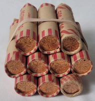 Ten (10) Rolls 1963 Canadian Uncirculated One Cent Pennies