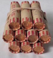 Ten (10) Rolls 1963 Canadian Uncirculated One Cent Pennies