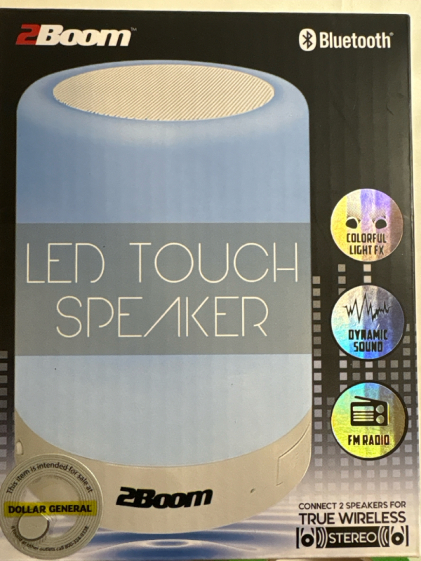New 2Boom LED Touch Speaker| 52mm Speaker| Output 5W| Battery : 500mAh
