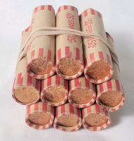 Ten (10) Rolls 1963 Canadian Uncirculated One Cent Pennies