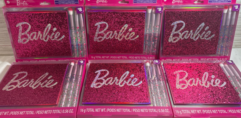 6 New Barbie Eye Shadow Pallets | 16g Total Net Wt | Retail Price over 50 CAD