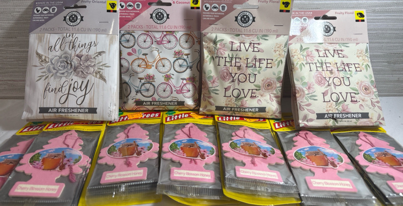 11 New Assorted Air Freshner| 7 Little Trees Cherryblossom scented and more