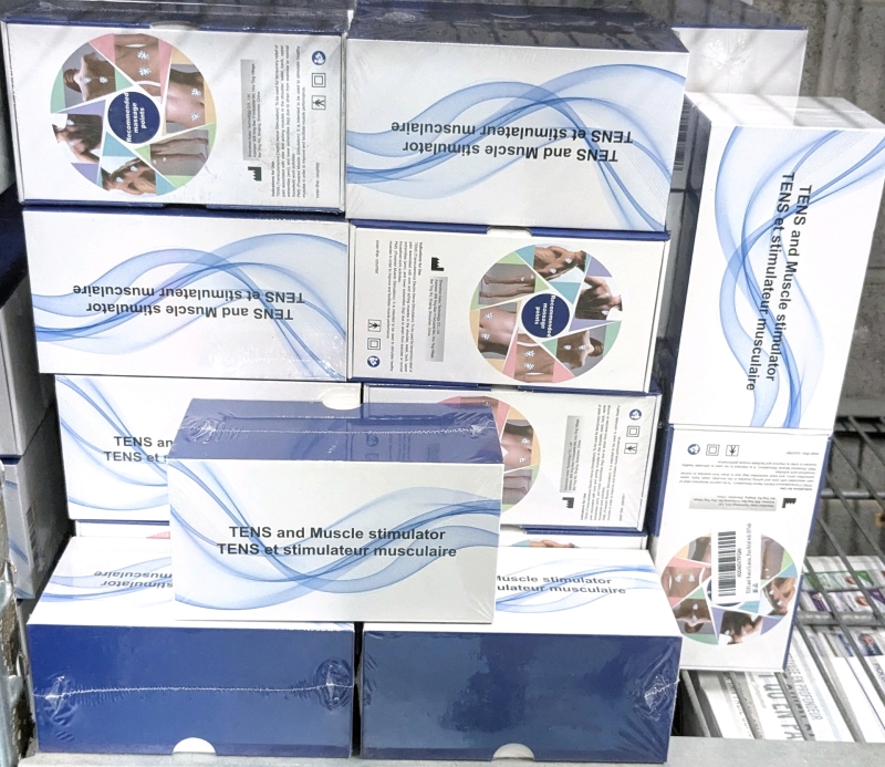 54 (FIFTY FOUR!!) New TENS Unit AS2080 Muscle Stimulators - Rechargeable/ Portable With 10 Pads Each | OVER $700 RETAIL VALUE,!!