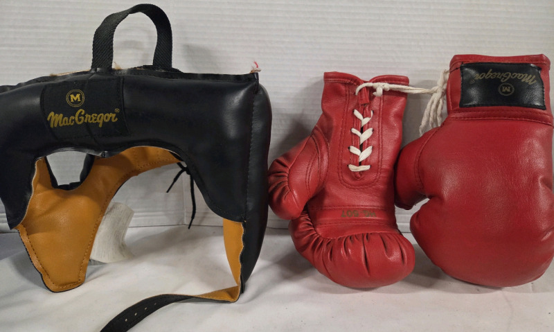Vintage | MacGregor Boxing Gloves & Headgear | Appears to be from 1970s-80s