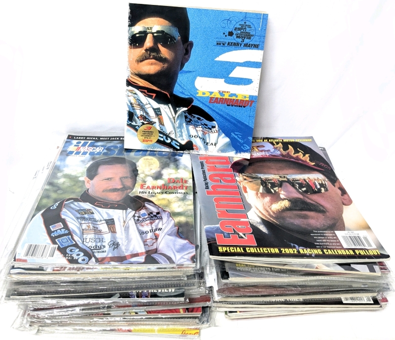35+ Vintage to Modern Magazines Mostly DALE EARNHARDT & Jr Magazines + The Dale Earnhardt Story Paperback Book