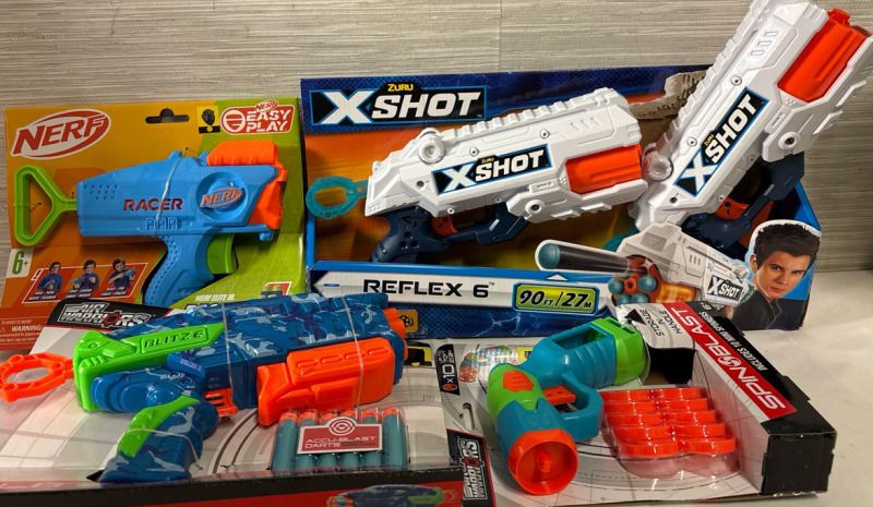 5 New Assorted Spin Blast| Includes 2 Air Warriors and more