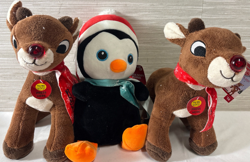 3 New Suoer Soft & Try Me Plush Toys| Largest measures 10"