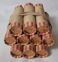 Ten (10) Rolls 1964 Canadian Uncirculated One Cent Pennies