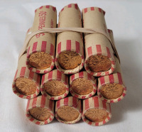 Ten (10) Rolls 1963 Canadian Uncirculated One Cent Pennies