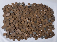 5+lbs USA Lincoln Wheat One Cent Pennies . Various Years & Condition