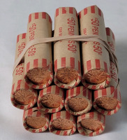 Ten (10) Rolls 1964 Canadian Uncirculated One Cent Pennies