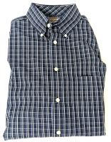 New Size MED Men's Roundtree & Yorke Gold Label 100% Cotton Non-Iron Long Sleeve Button-Up Dress Shirt | Retails Over $50!