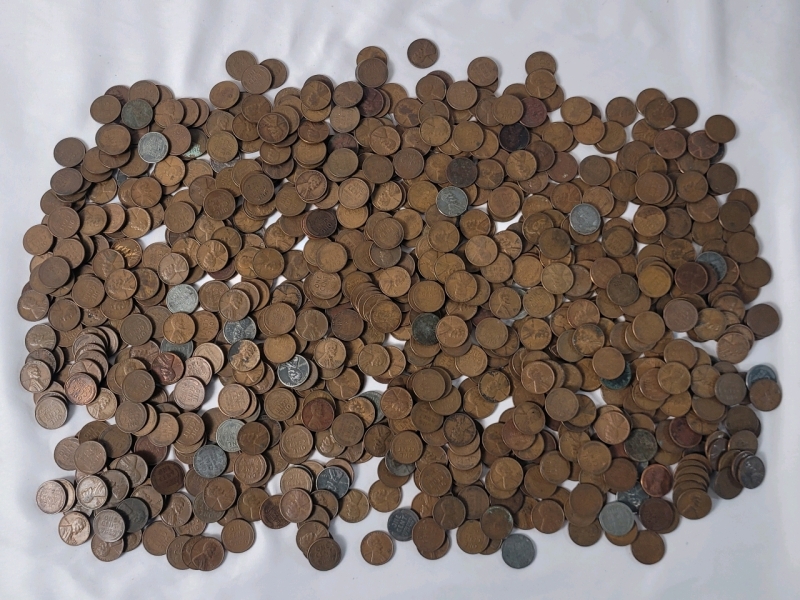 5.5+lbs USA Lincoln Wheat One Cent Pennies . Various Years & Condition