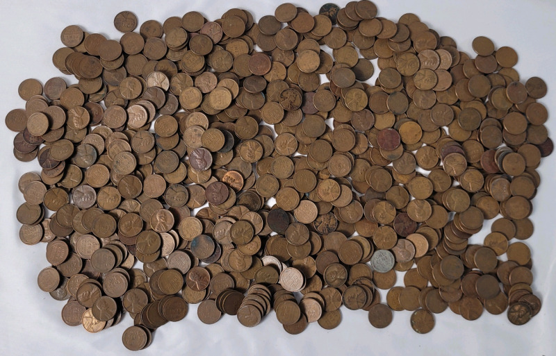 5+lbs USA Lincoln Wheat Pennies . Various Years & Condition