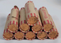 Ten (10) Rolls 1963 Canadian Uncirculated One Cent Pennies