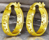 925 Sterling Silver Cat Paw Earrings Elegant & Simple Design Gold over Stamped Approximately .75 in drop