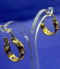 925 Sterling Silver Cat Paw Earrings Elegant & Simple Design Gold over Stamped Approximately .75 in drop - 3