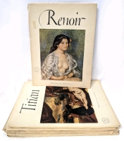 6 Vintage Abrams Art Books With Up To 16 Full Colour Prints : Renoir &times;2, Titian, Rembrandt, Manet, Van Gogh