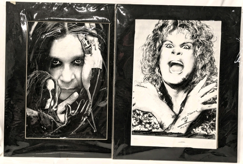 2 Vintage Matted Art Prints of OZZY OSBOURNE - 16" &times; 20" Each