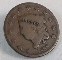 1833 USA Liberty Head Large One Cent Penny