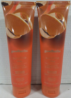2 New | 283g Bottles of GoodBaths Sunshine Day Clementine & Peach Nectar Exfoliating Body Scrubs