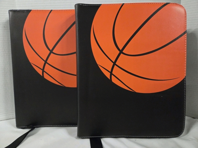 2 New | Basketball Card Sleeve Binders | Measures 10" x 13"