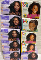 10 New Hair Softner includes 6 Dark & Lovely Silkening Relaxer For Women| 4 Just for me Texture Softner For Children| Best Before 11/22/2026