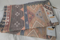 2 New | Sami Woven Red Aztec Rugs | Ea. Measure 27" x 45"