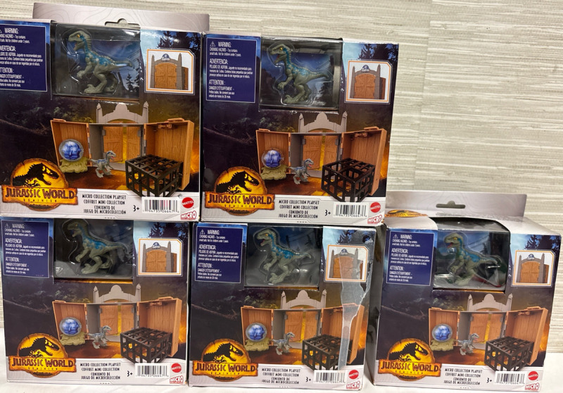 5 New Jurrasic World Micro Collection Playset| Box measures 5" each| For Ages 3+