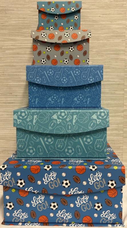5 New Decorative boxes| 12" Largest measures