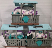 3 New | Be My Own Happy Horse Stable Playsets | Measures 7" x 4" x 8"