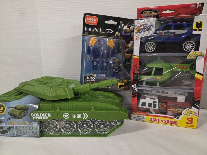 3 New | Assorted Kids Toys Lot | Includes Mega Construx Halo and More!