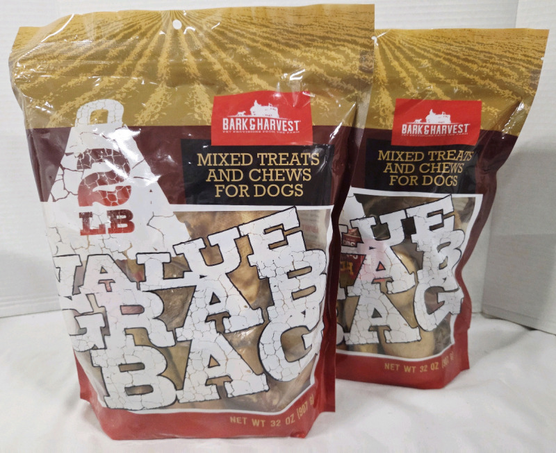 4Lbs New | Bark & Harvest Value Grab Bag Mixed Treats & Chews for Dogs | 907g