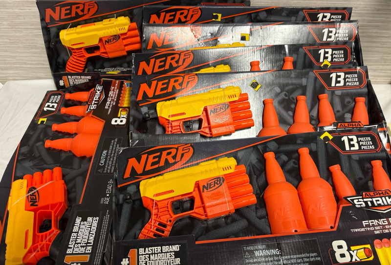 7 New Nerf Targetting Set| For Ages 8+| 13 pieces in each set