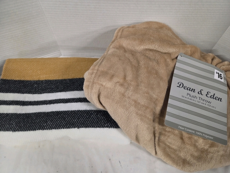 2 New | Throw Blankets | Both Measure 50" x 60"