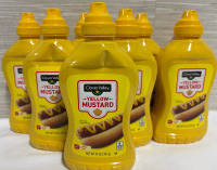 8 New 397g Bottles of Clover Valley Gluten Free Yellow Mustard | BB: 07/22/26