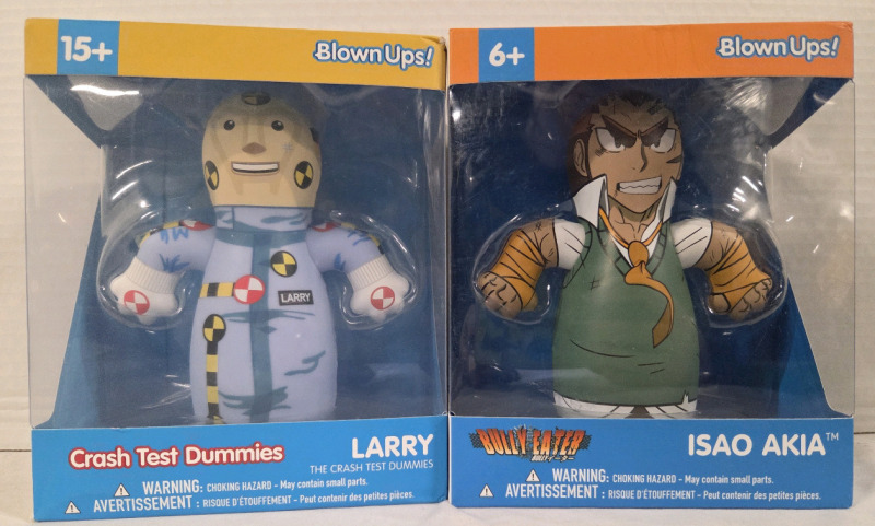2 New | Blown Ups! Collectables | Crash Test Dummies: Larry & Bully Eater: Isao Akia | Boxes Measure 6" x 5" x 3"