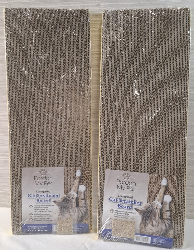 2 Pardon My Pet Cat Scratcher Boards