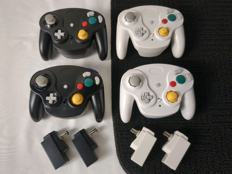 As Is 4 GameCube Wireless Controllers with Receivers
