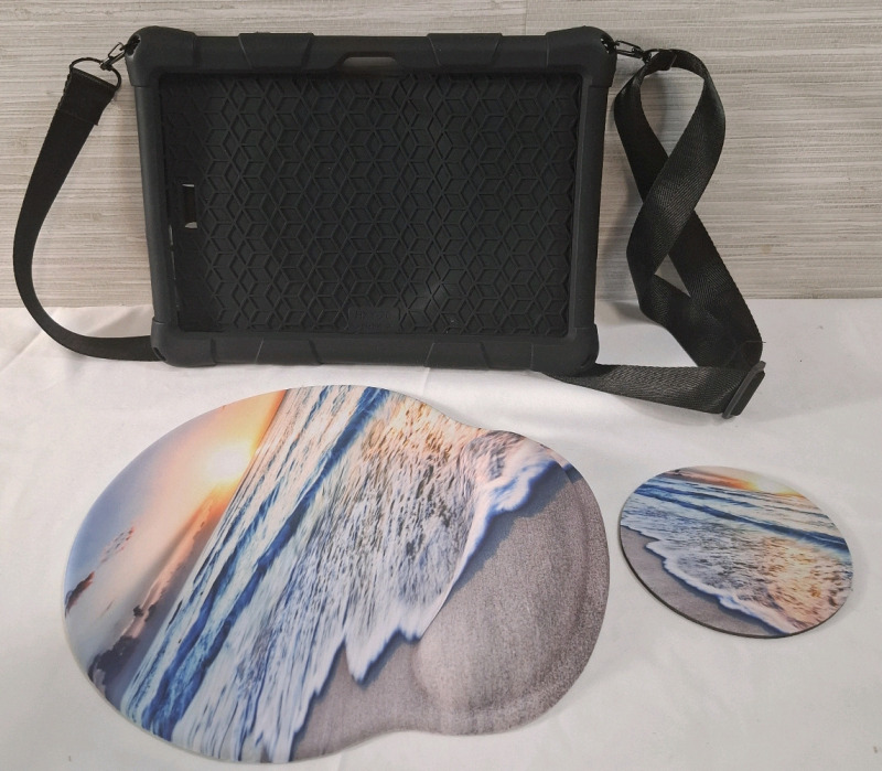 2 New Assorted Lot | 1 Mouse Pad/Coaster Set & 1 Silicone Case Notepad K10 (Measurements- 7" X 10")
